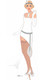 1920s Flapper Girl White Dress Lifesize and Mini Cardboard Cutout
