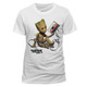 Baby Groot with Tape Guardians Of The Galaxy Vol. 2 Unisex White T-Shirt 