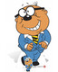 Penfold from Danger Mouse with Mini Cardboard Cutout