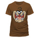 Looney Tunes Taz Face Official Unisex Brown T-Shirt