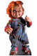 Der vernarbte Chucky aus dem offiziellen lebensgroßen Pappausschnitt von Chuckys Braut