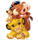 Lion King Simba Timon and Pumbaa Group Cardboard Cutout