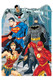 Justice League Comic Style Official Child Size Stand In Cardboard Cutout with faces 