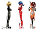 Ladybug, Cat Noir and Rena Rouge from Miraculous Official Cardboard Cutouts Set of 3