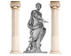 Julius Caesar with 2 Roman Pillar Cardboard Cutouts - Set of 3 Standee