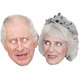 King Charles III and Queen Consort Coronation 2D Card Party Masks Twin Pack