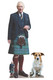 2er-Set Pappaufsteller mit Hund „King Charles III Kilt“ und „Jack Russell“.