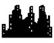 City Skyline Silhouette Cardboard Cutout / Standee / Standup