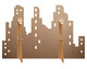 Rear of City Skyline Silhouette Cardboard Cutout / Standee