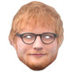 Ed Sheeran Celebrity 2D-feestmasker met enkele kaart