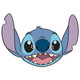 Máscara facial de fiesta con tarjeta 2D única de Stitch de Lilo y Stitch