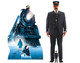The Polar Express Train and Conductor Cardboard Cutout Christmas Set of 2 Standees