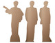Rear of Harry Styles Table Top Cardboard Cutouts Pack of 3 Mini Standees