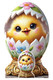 Cute Chick with Easter Egg Cardboard Cutout / Standee / Standup
