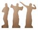 Rear of Hulk Hogan WWE Table Top Cardboard Cutouts Pack of 3 Mini Standees