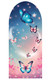 Butterfly Pink and Blue Cardboard Backdrop Party Standee