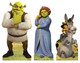 Shrek, Fiona and Donkey with Puss in Boots Table Top Cardboard Cutouts Pack of  3