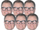 Alan Carr Celebrity 2D Card Party Face Masks Pack of 6