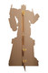 Rear of Optimus Prime from Transformers Cardboard Cutout Animation Style