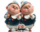 Tweedledee and Tweedledum cardboard cutout