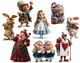 Alice's Wonderland Cardboard Cutout Collection of 8 Standees