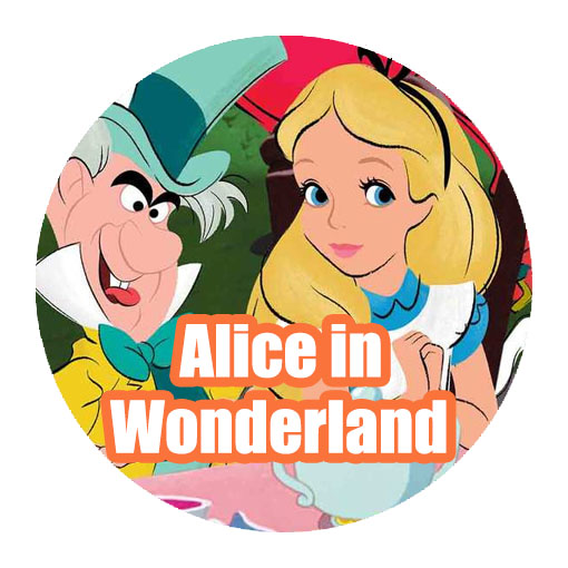 Alice in Wonderland Cardboard Cutouts and masks