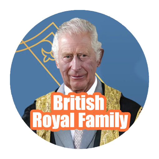 British Royal Family cardboard cutouts and masks