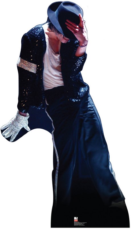 SS9600N) Lebensgroer Pappaufsteller von Michael Jackson (weier Handschuh  und Hut) Lebensgroer Pappaufsteller / Standee kaufen Sie Ausschnitte bei  starstills.com