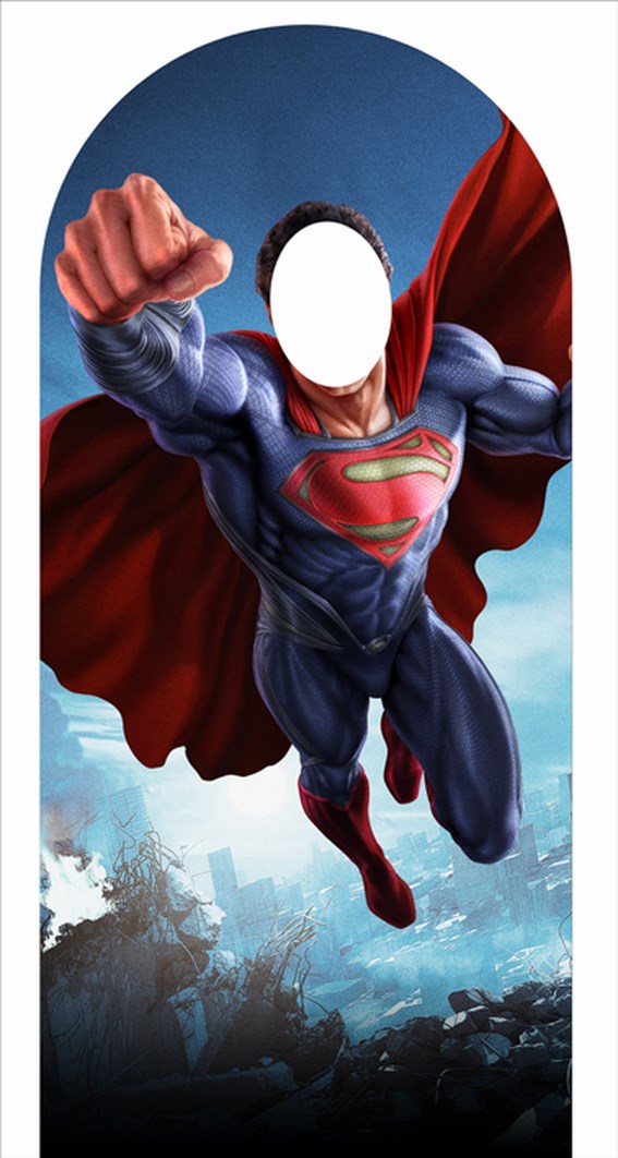 Superman Lifesize Cardboard Stand In Buy Man Of Steel Cutouts