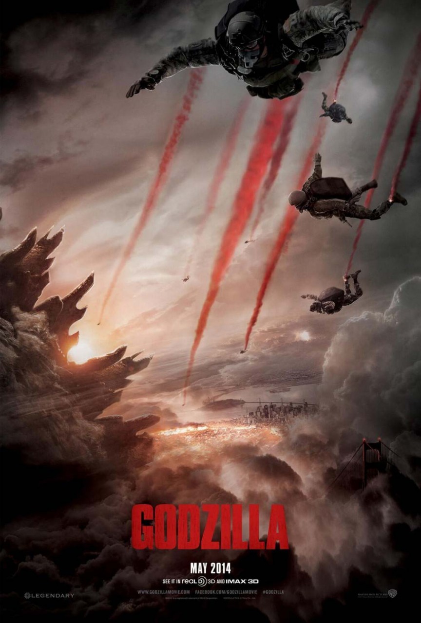 Image result for godzilla 2014 movie poster free use