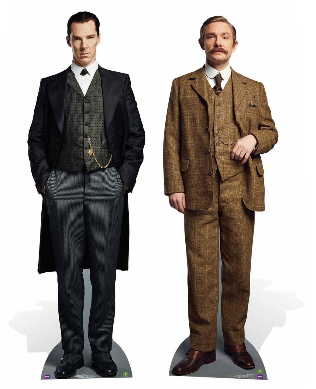 Sherlock Holmes And Doctor John Watson Twin Pack Lifesize Cardboard Cutout Standee Standup Set