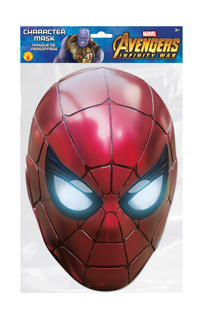 Spider Man Infinity War Official Marvel Single 2d Card Party Face Mask