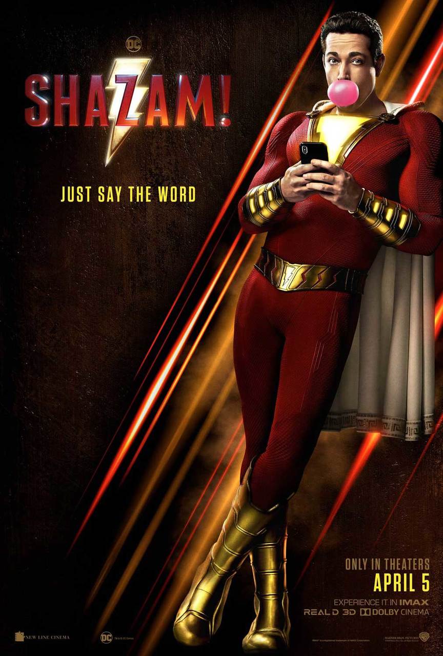 Shazam Original Movie Poster - Double Sided Advance Style
