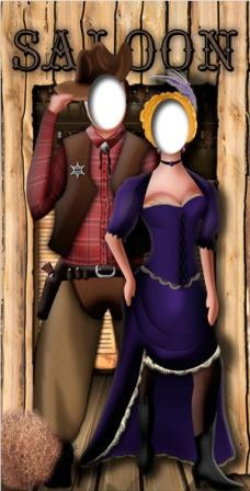 Découpe Carton Cowboy Grandeur Nature - Décor Wild West Style Clint Eastwood