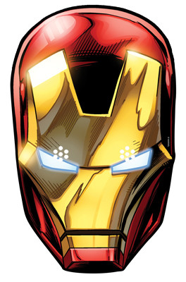 マーベルのアベンジャーズのアイアンマンシングルカードパーティーフェイスマスク
