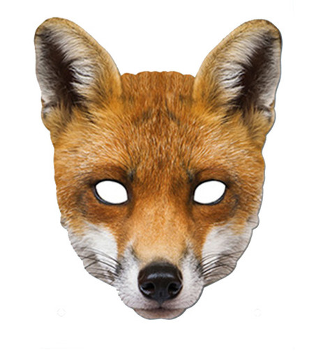 Fox Animal Card Party Face Mask. In Stock Now with Free UK Delivery ...