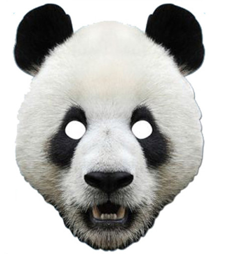 Panda Animal Card Party Face Mask. In Stock Now with Free UK Delivery ...