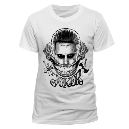 Suicide Squad Joker Face DC Comics Official White Unisex T