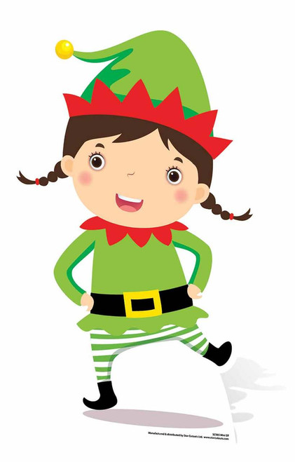 Mini Christmas Elf Cardboard Cutout / Standee / Stand Up