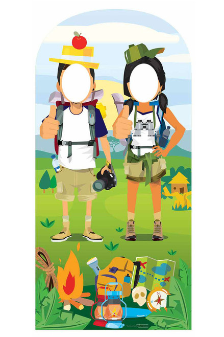 Camping Theme Stand In Cardboard Cutout/ Standup