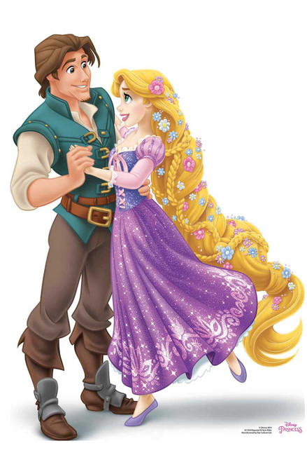 Princesse Raiponce et Prince Flynn Rider Découpe en carton