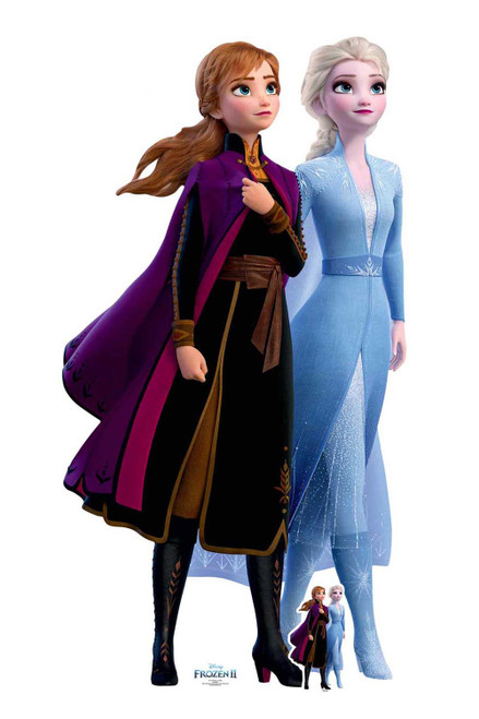 Taille enfant Disney La Reine des neiges Anna et Elsa avec découpe