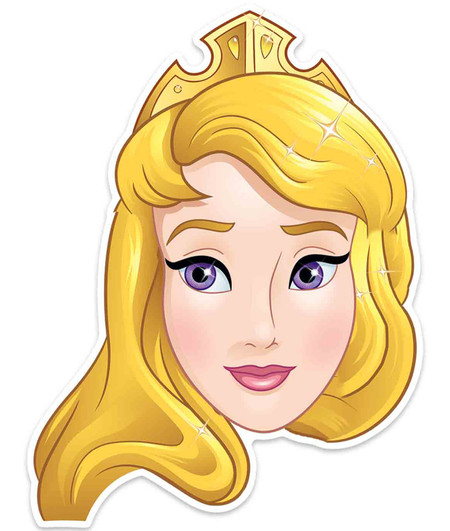 Aurora, offizielle Disney Prinzessin-Partymaske in Kindergröße, 2D-Karte