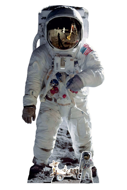 バズ・オルドリン宇宙飛行士ムーンショット等身大段ボール切り抜き