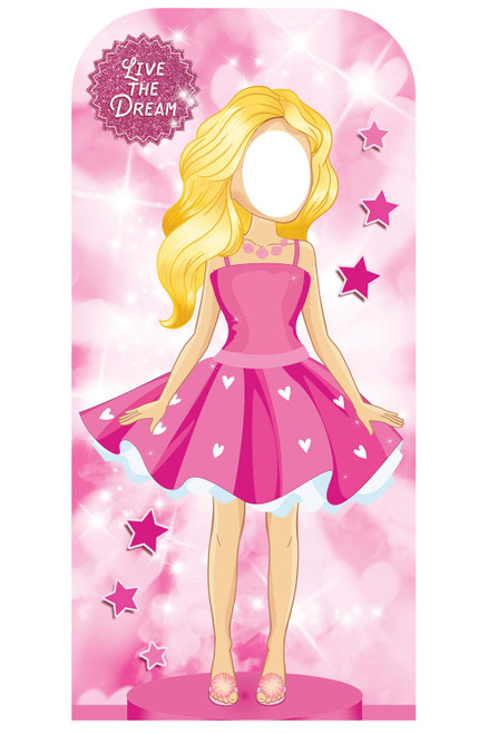 Pink Doll Lifesize Cardboard Stand In / Standee / Standup