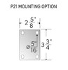 Casterdepot Low Profile Casters - Polyolefin Wheel - Capacities Up To 300 Lbs.