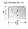 Casterdepot Top Plate Casters - Poly On Cast Iron Wheel - Capacities Up To 3000 Lbs.