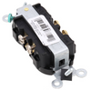 Black Heavy Duty Commercial Duplex Receptacle Indented