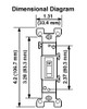 Single-Pole Grounding Toggle Light Switch - White Sizing
