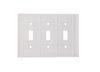 White 3-Gang Toggle Switch Wall Plate
